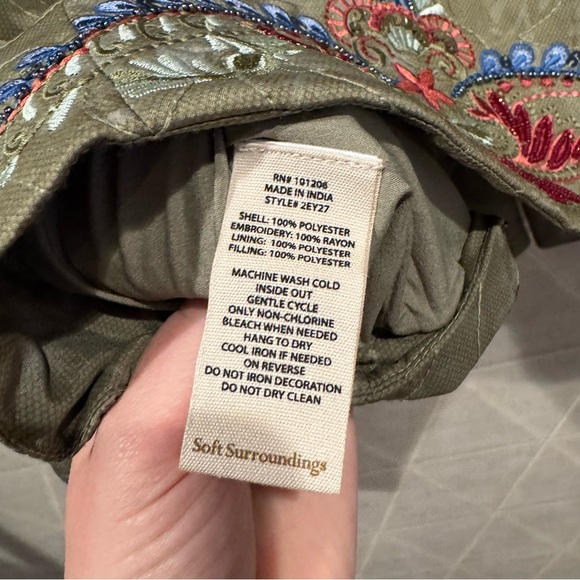 Soft Surroundings D’oro Bolero Jacket in Olive Desert Multi Sz XL - Picture 6 of 6